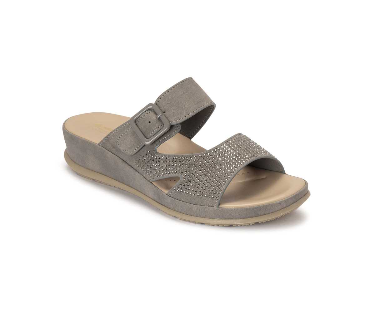 Comfit Grey Rhinestone Slide
