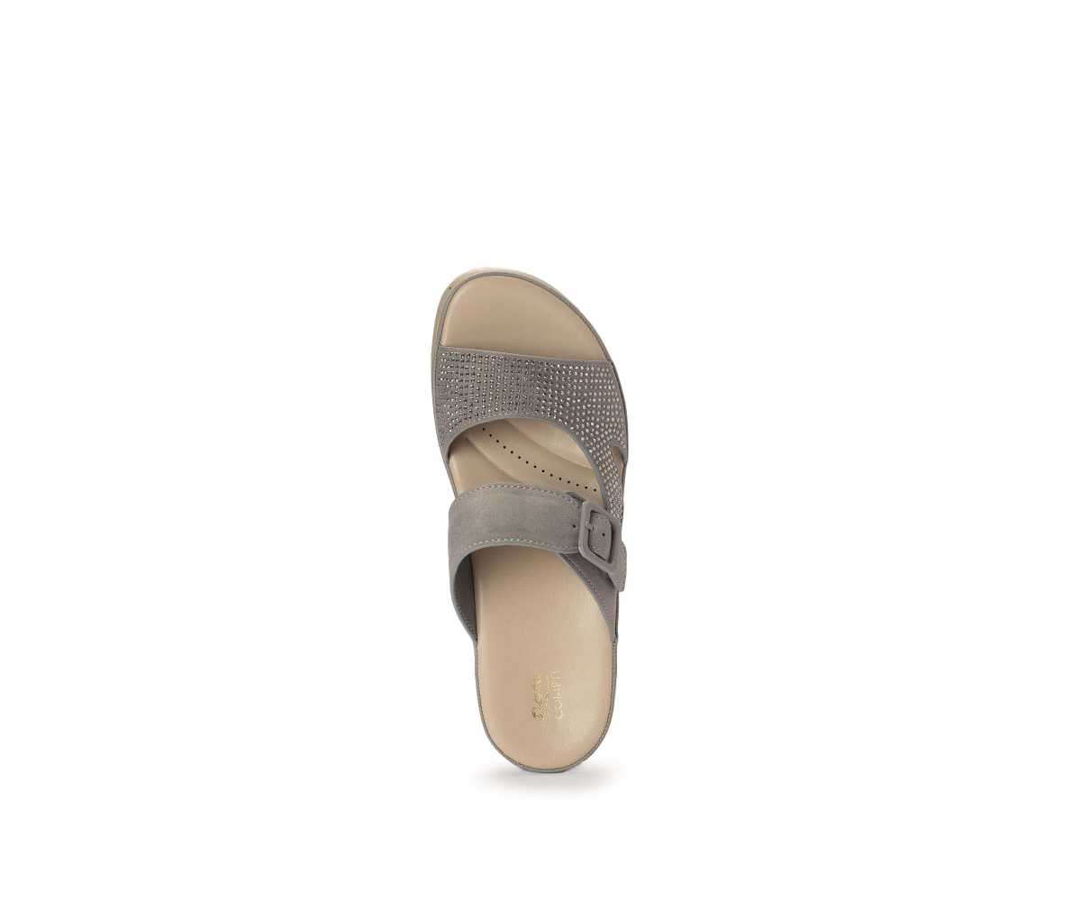 Comfit Grey Rhinestone Slide