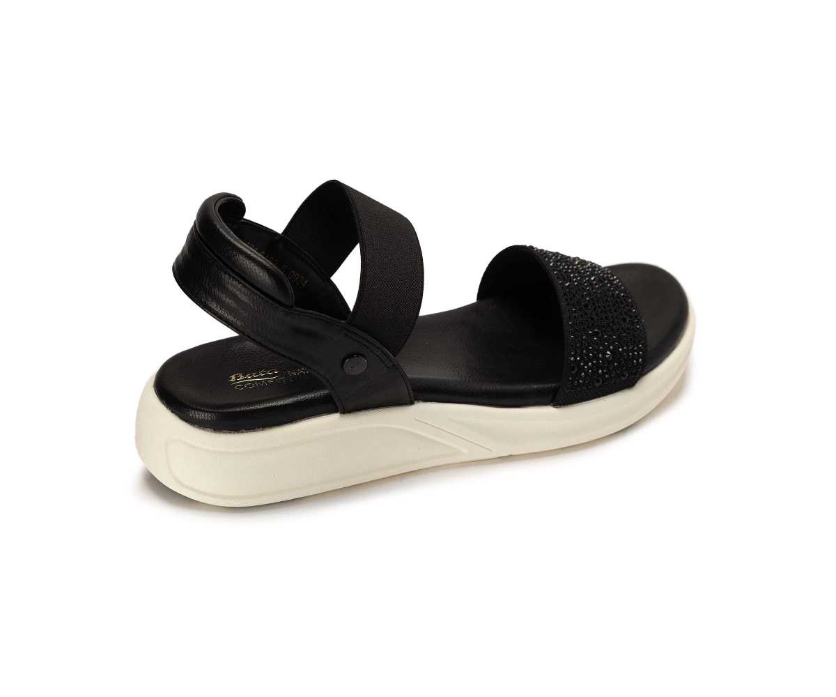 Comfit Black Rhinestone Sandal