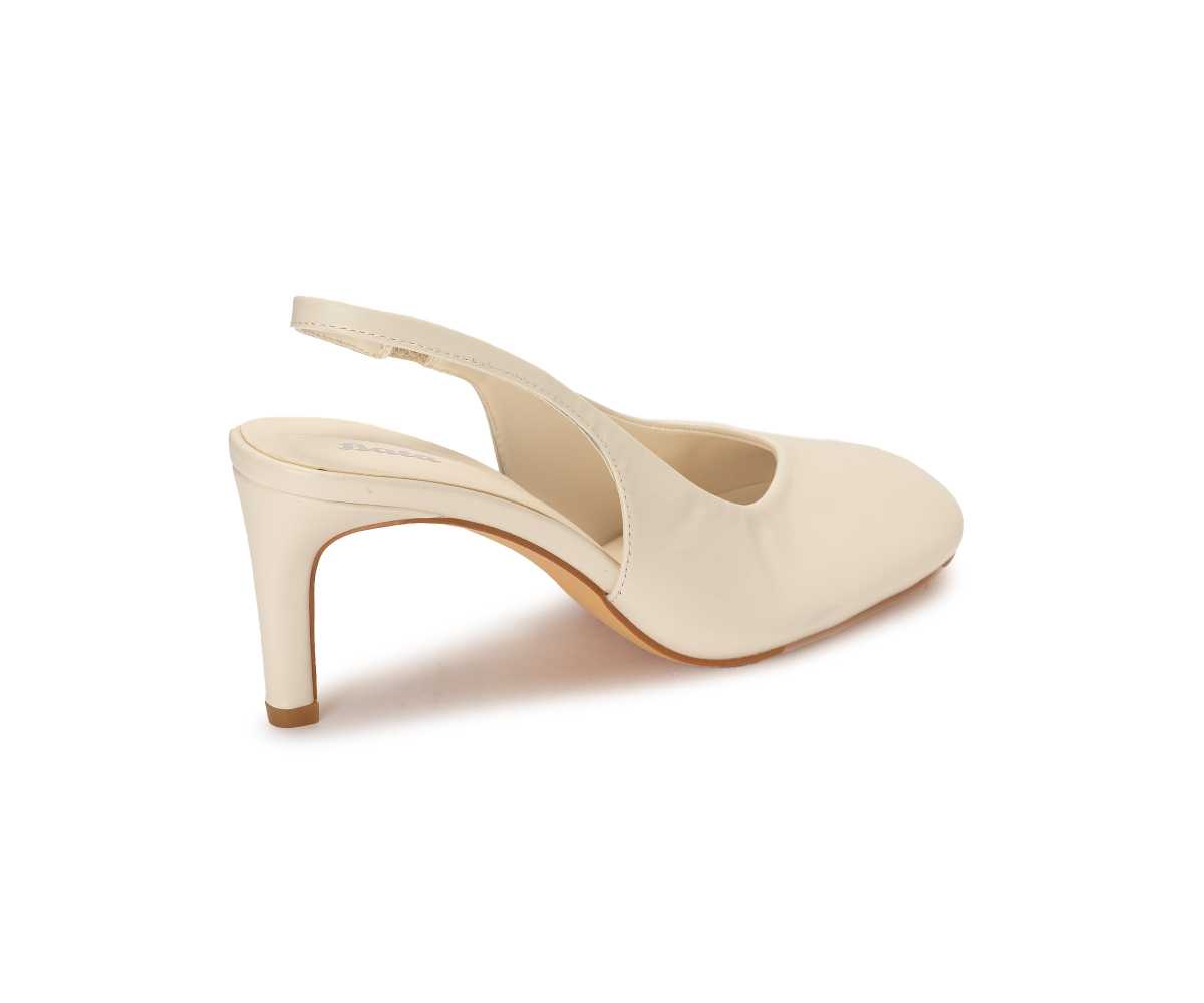 Ivory Squared Slingbacks