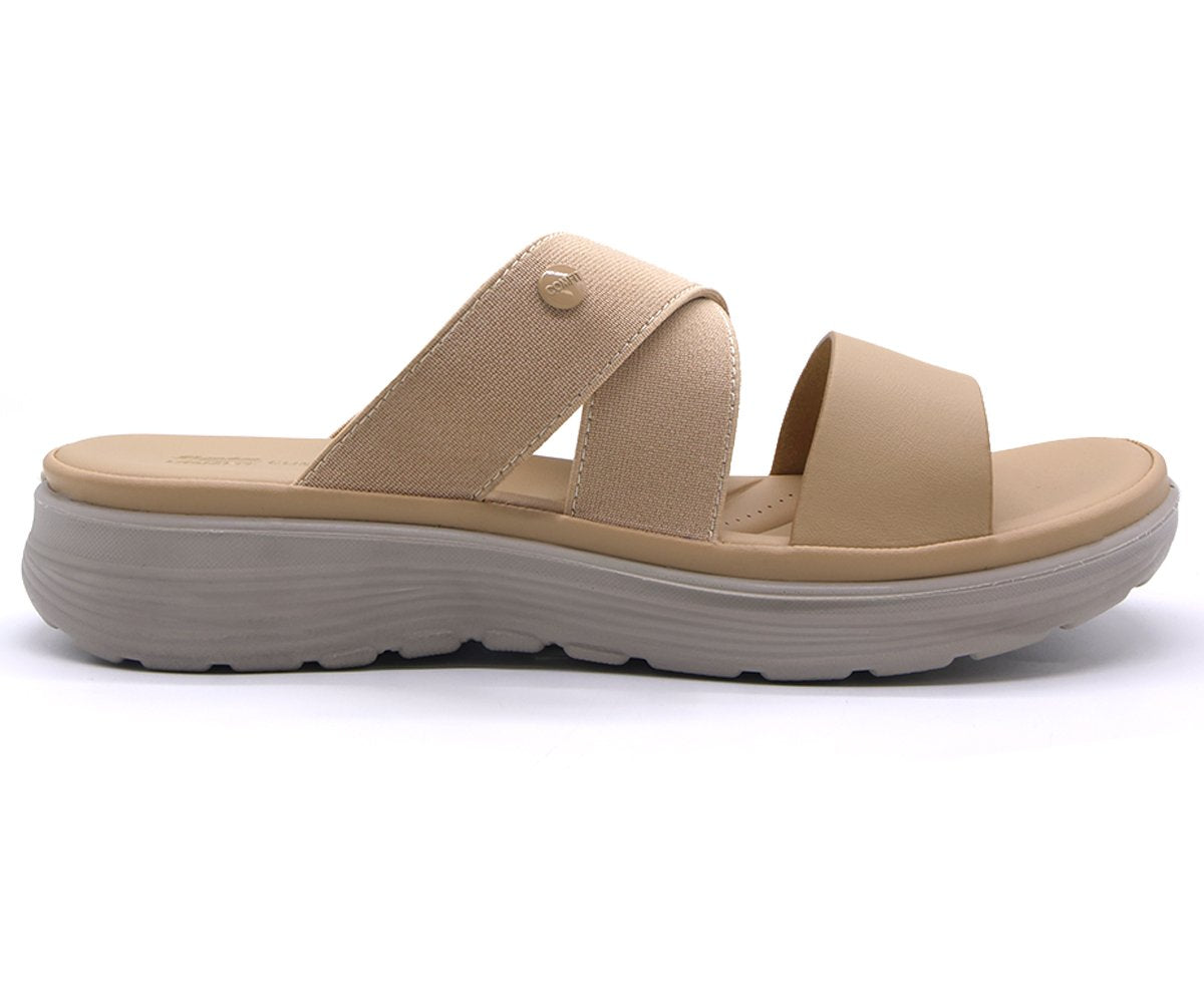 Comfit Elastic Fit Beige Slide