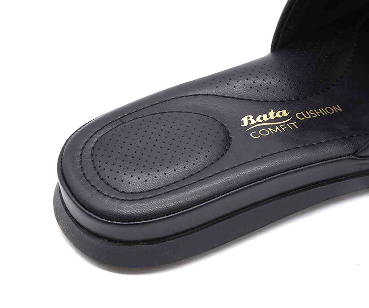 Comfit Black Quilted Slide
