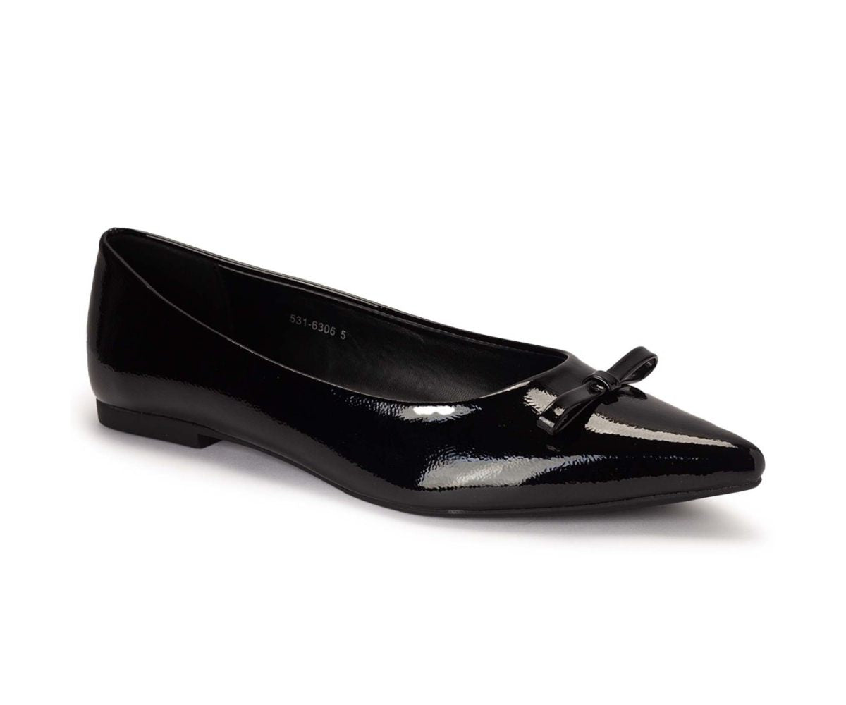 Black Pointy Bow Ballerina