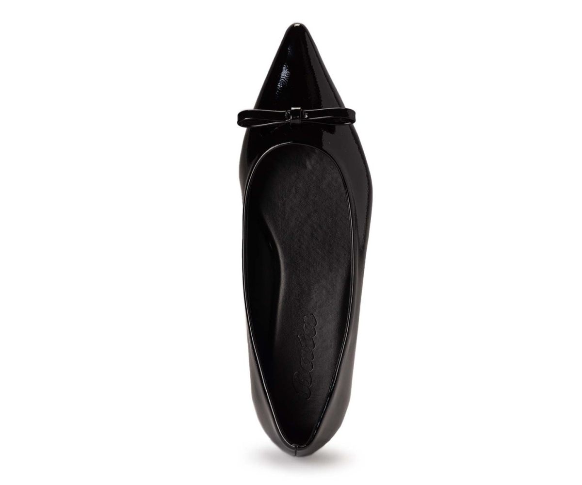 Black Pointy Bow Ballerina