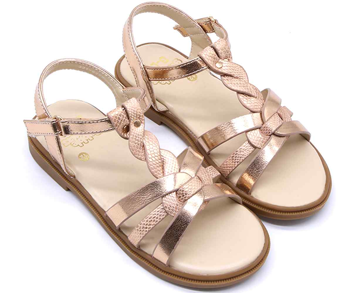 Bronze Braided Sandal