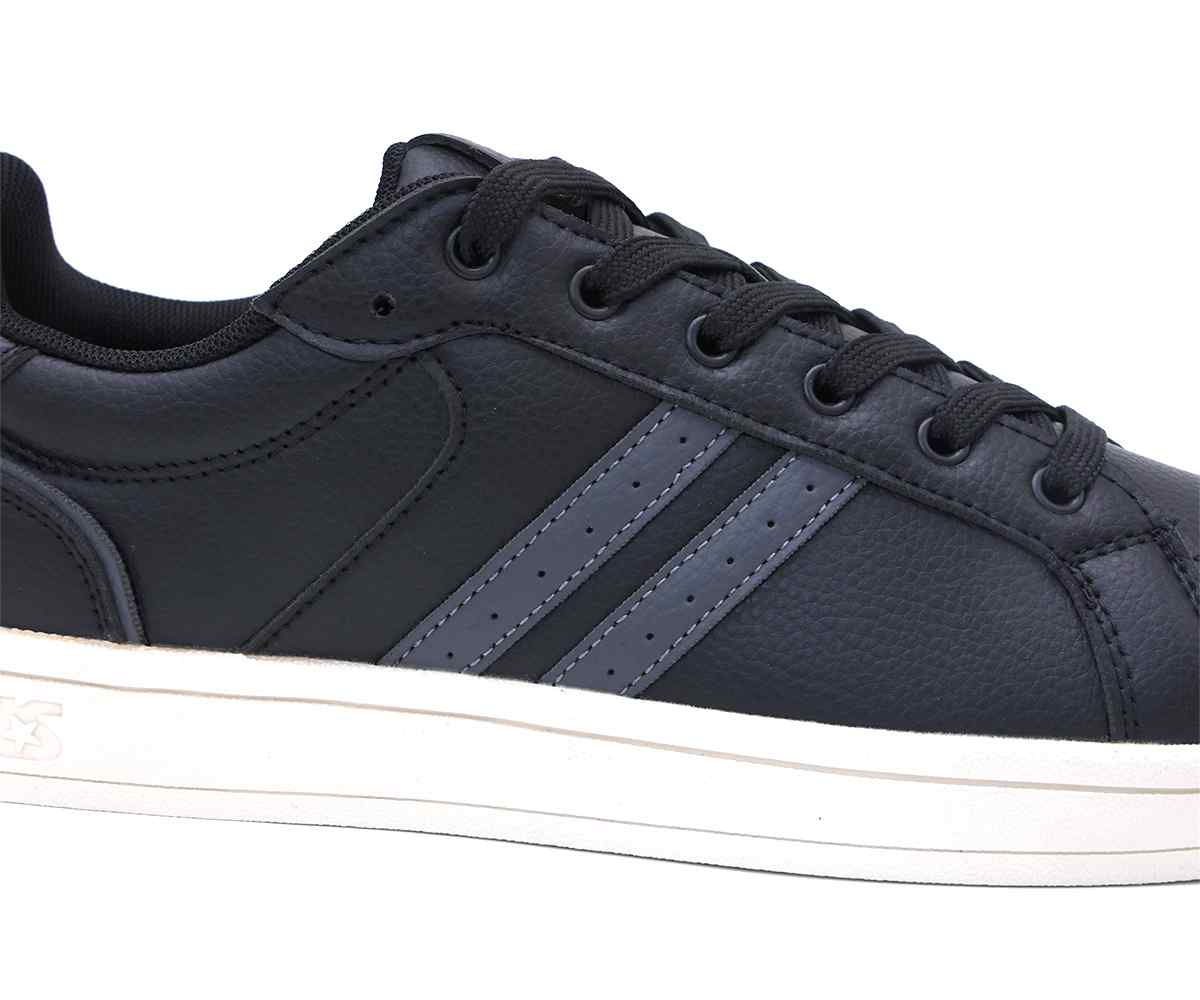 Black Urban Stripe Sneakers