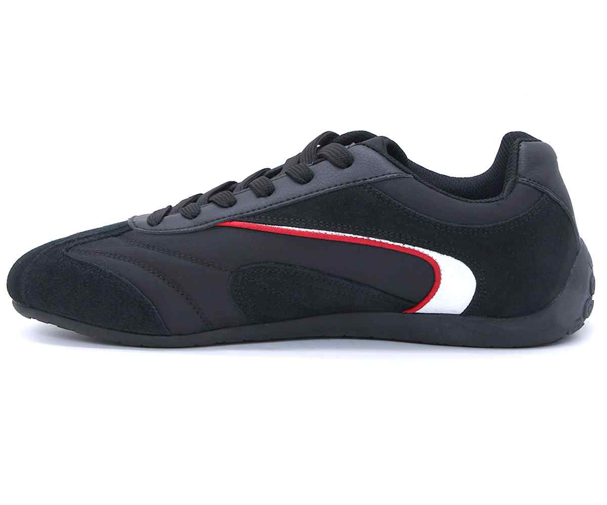Black Retro Race Sneakers