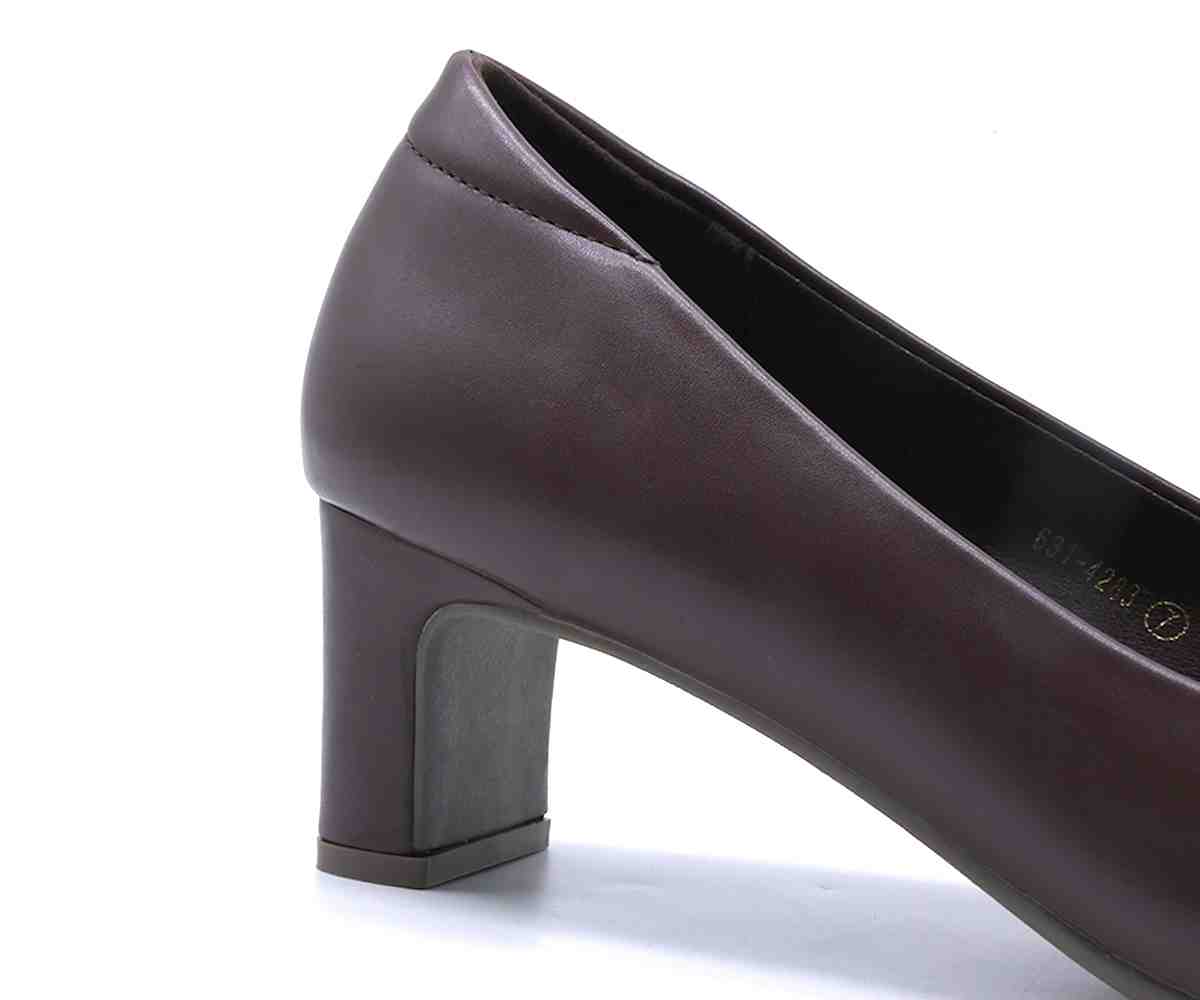 Comfit Classic Brown Block Heel Pumps