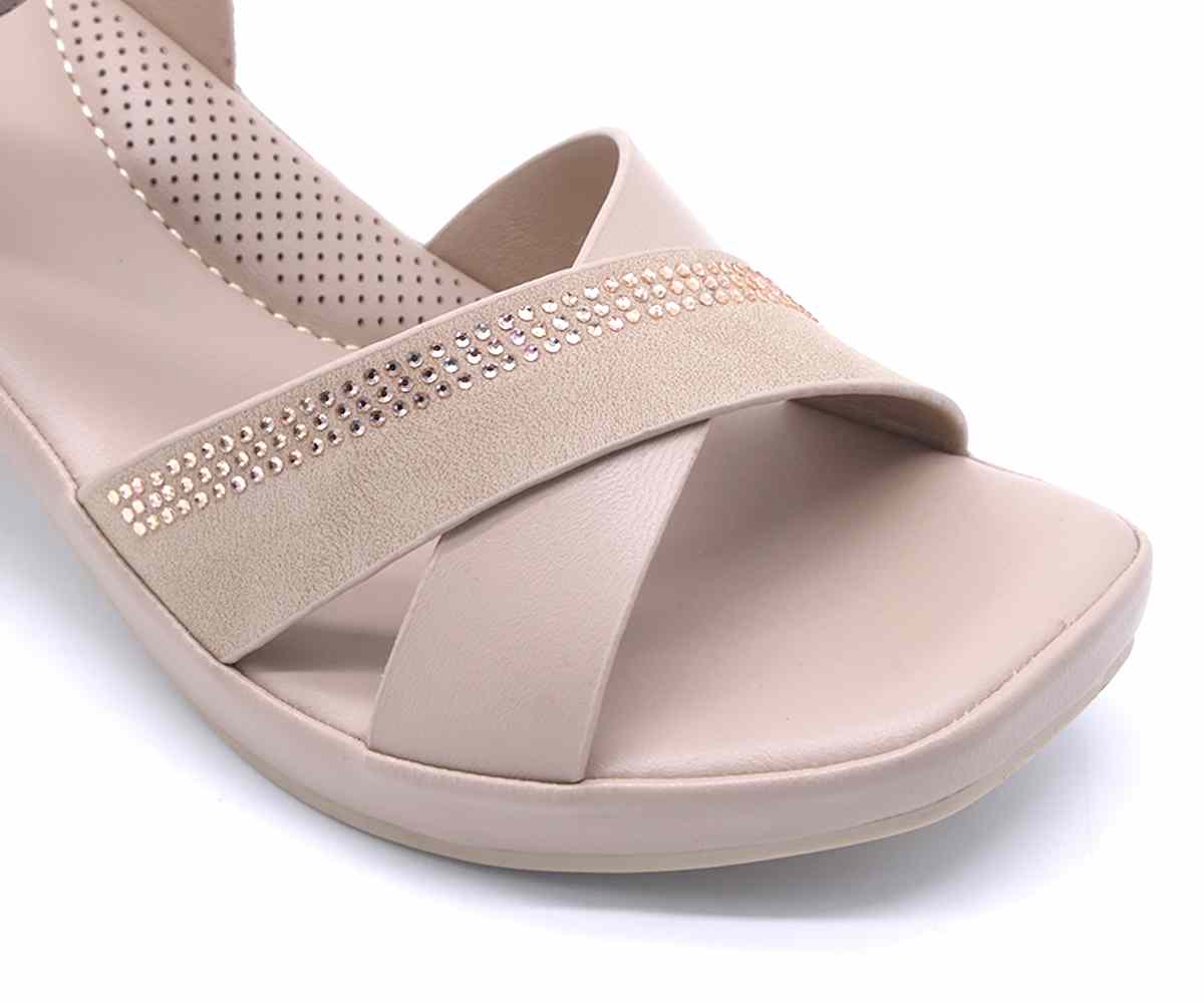 Comfit Beige Crossover Sandals