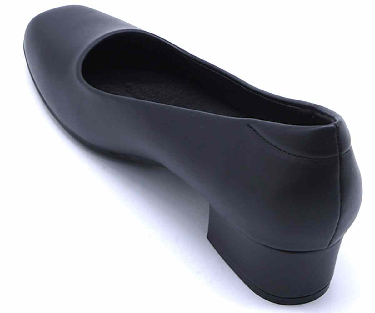 Comfit Classic Low Black Block Heel Pumps