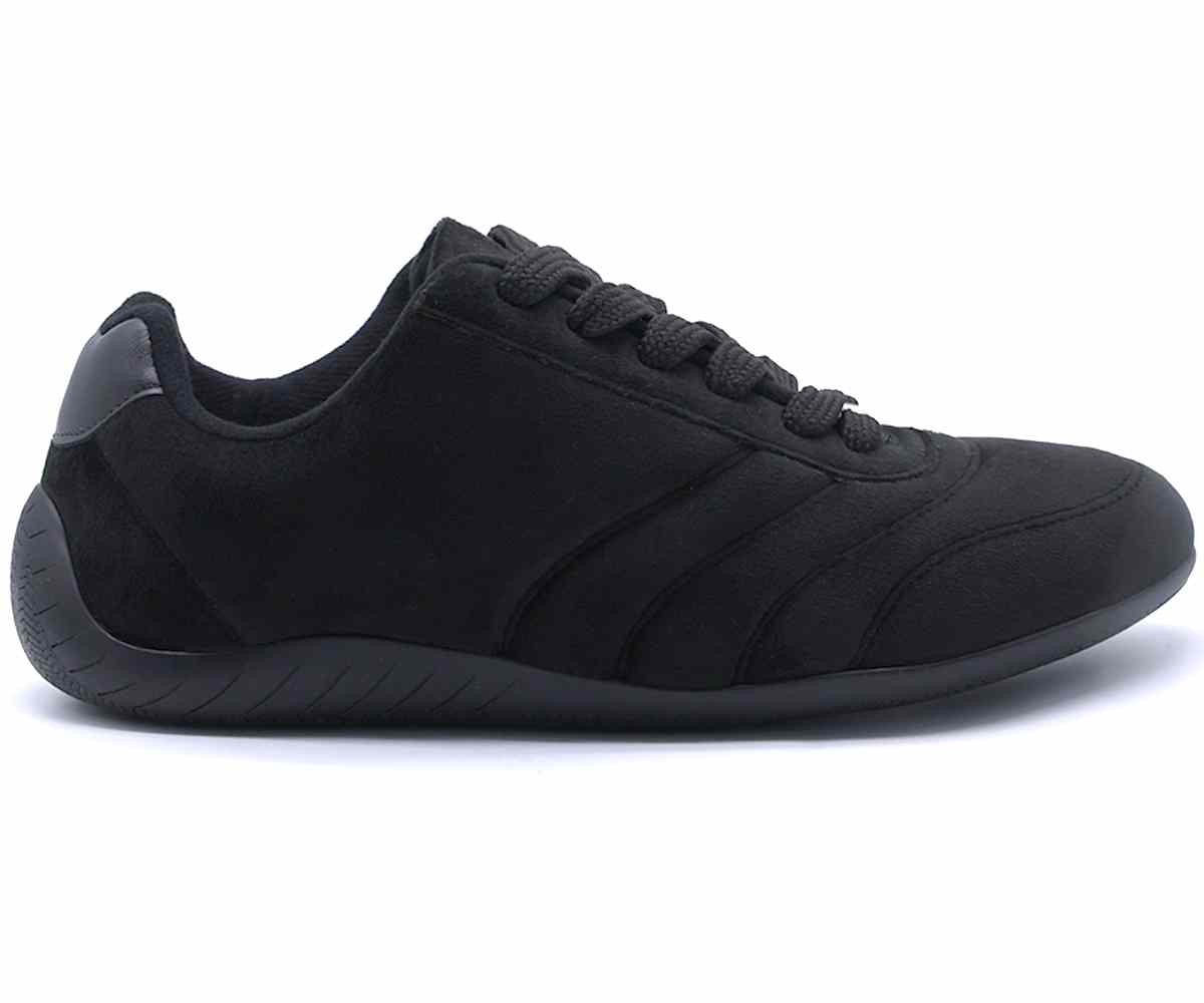 Br Black Suede Slim Trainers