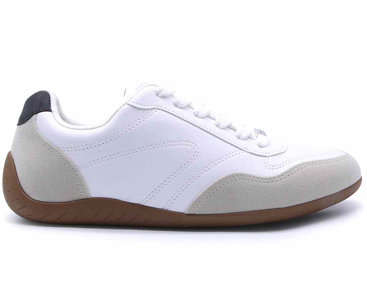 Br White Slim Gum Trainers