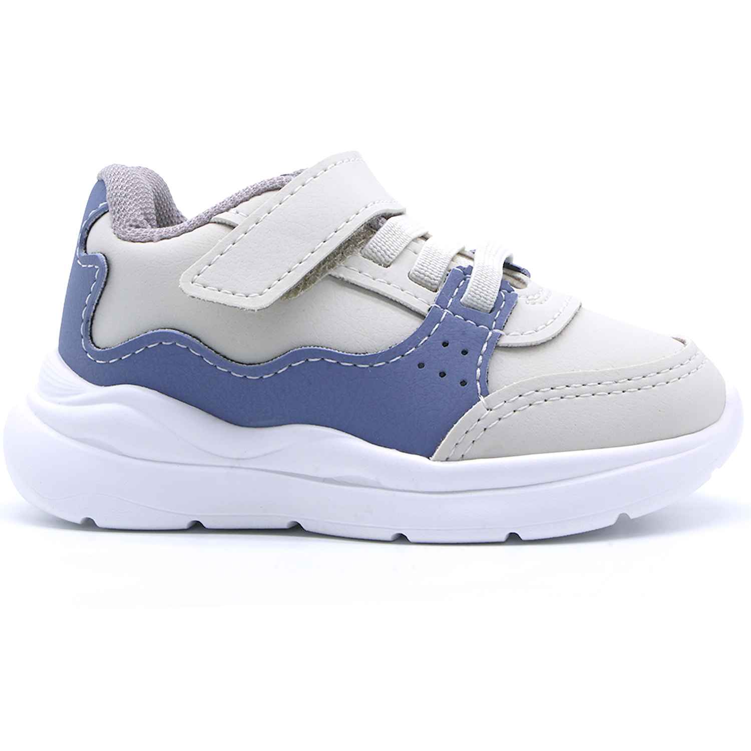 BR Baby Beige & Blue Trainers