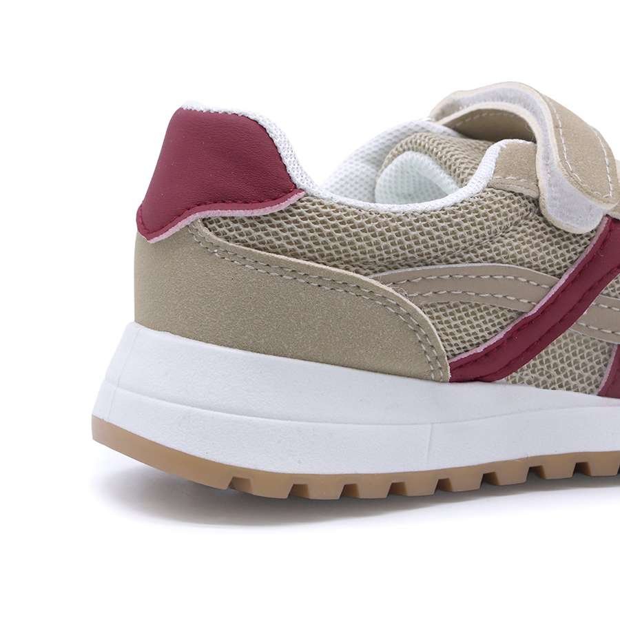 Baby Beige & Red Trainers
