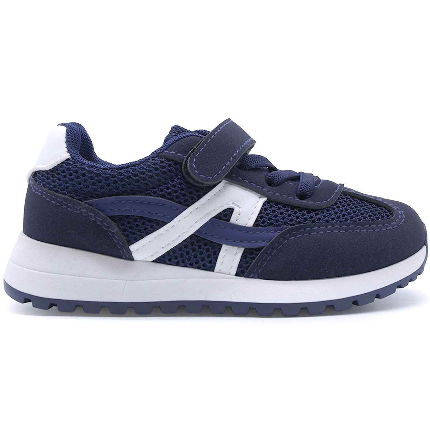 Baby Navy & White Trainers