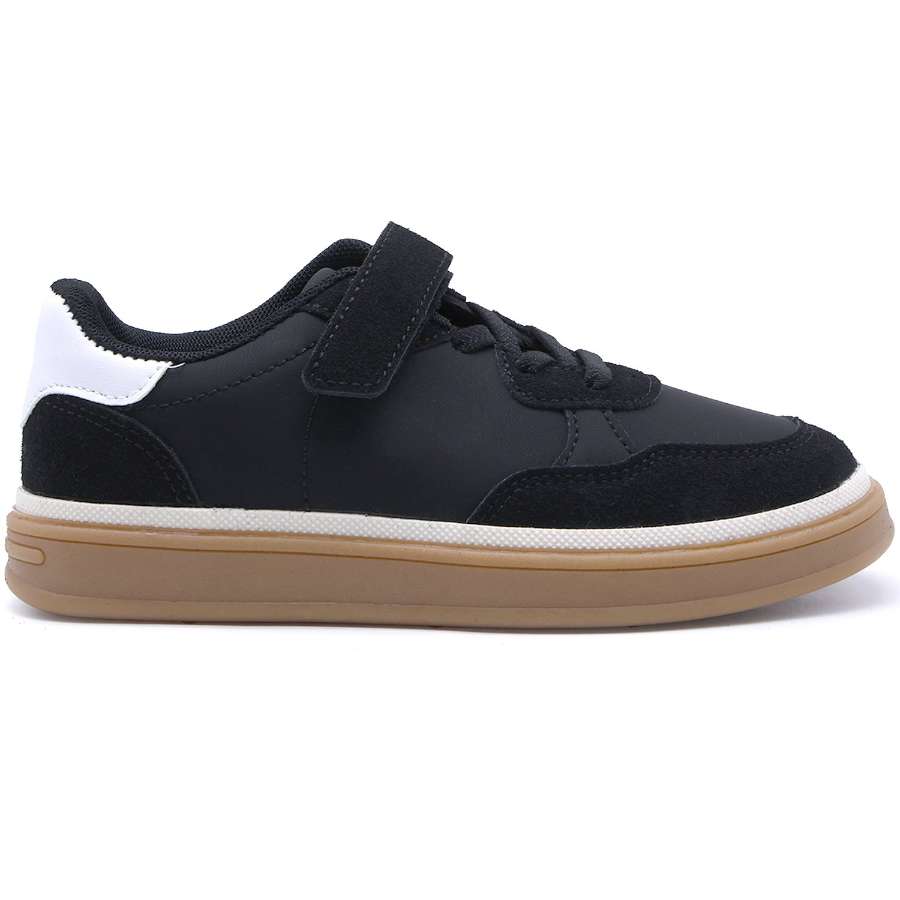 Kids Black Gum Trainers