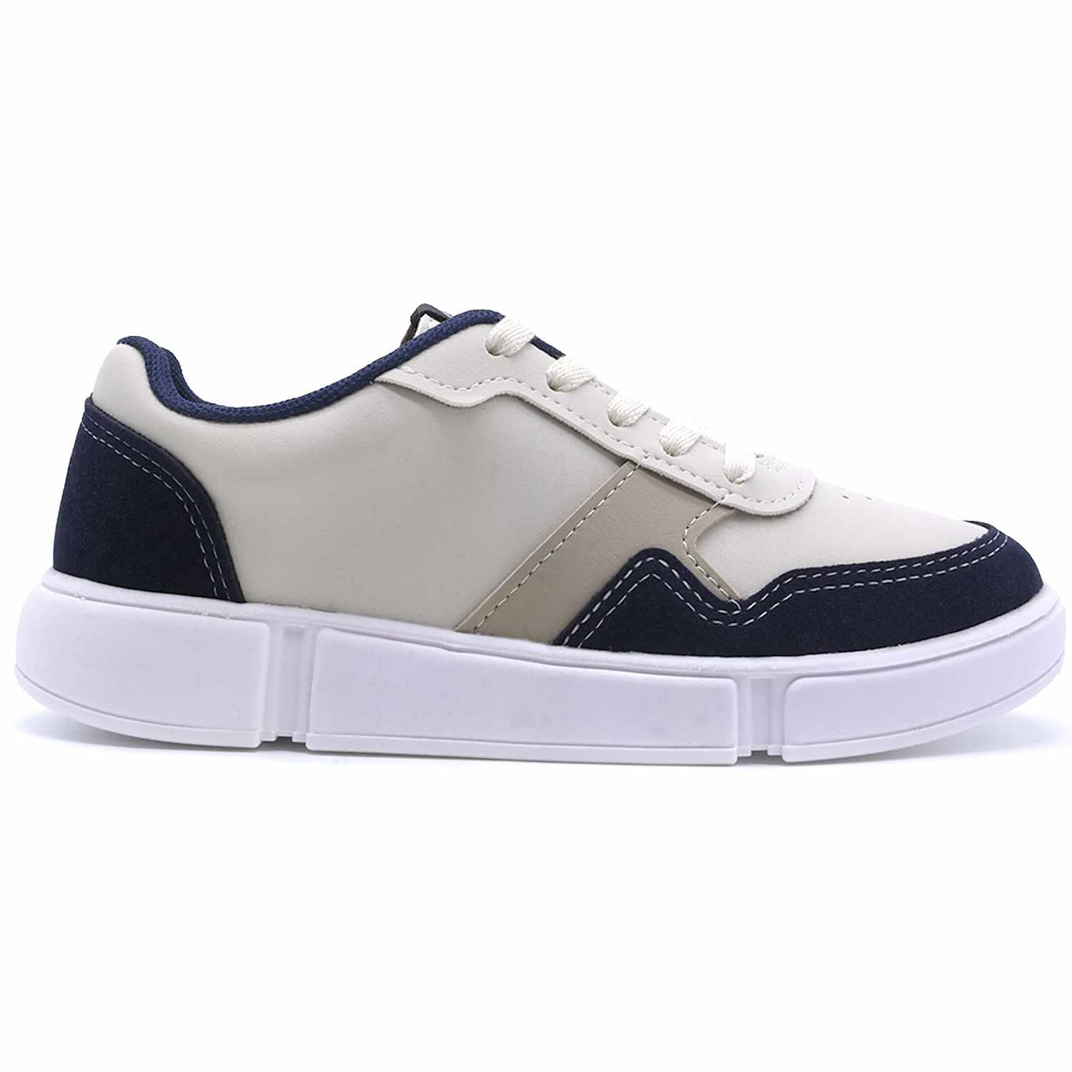 BR Beige & Navy Trainers