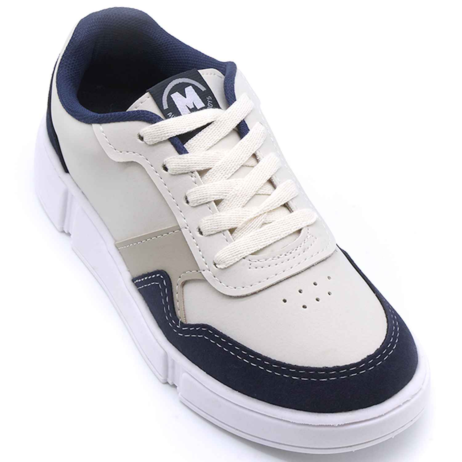 BR Beige & Navy Trainers