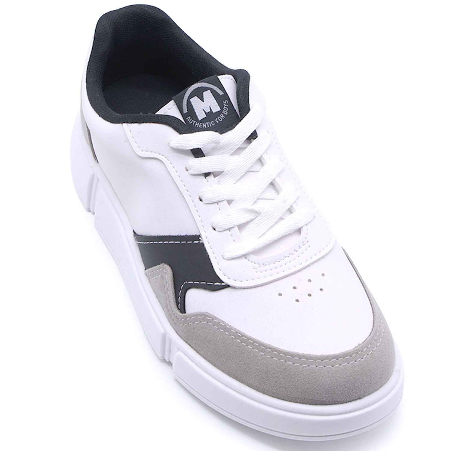 BR Youth White & Black Trainers