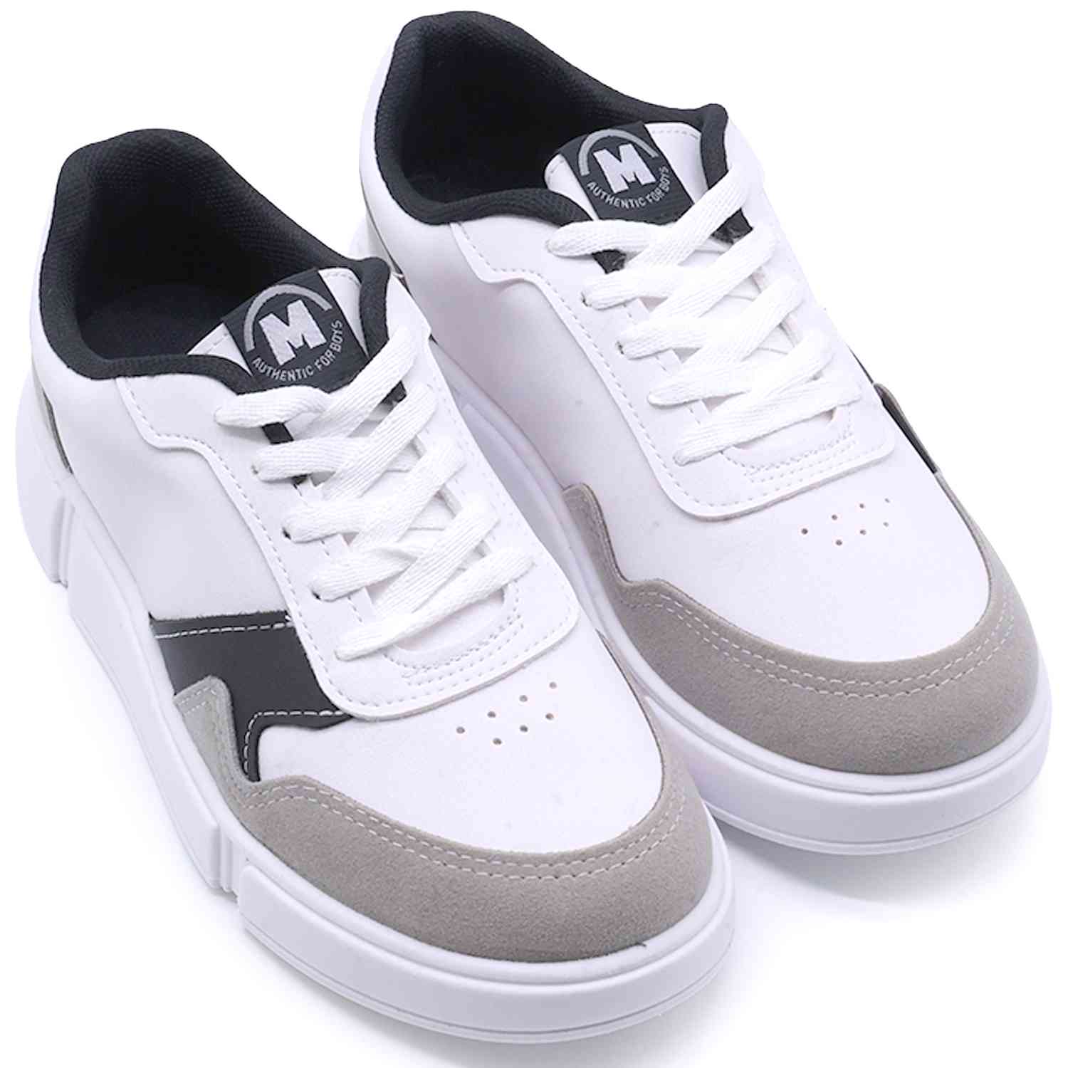 BR Youth White & Black Trainers