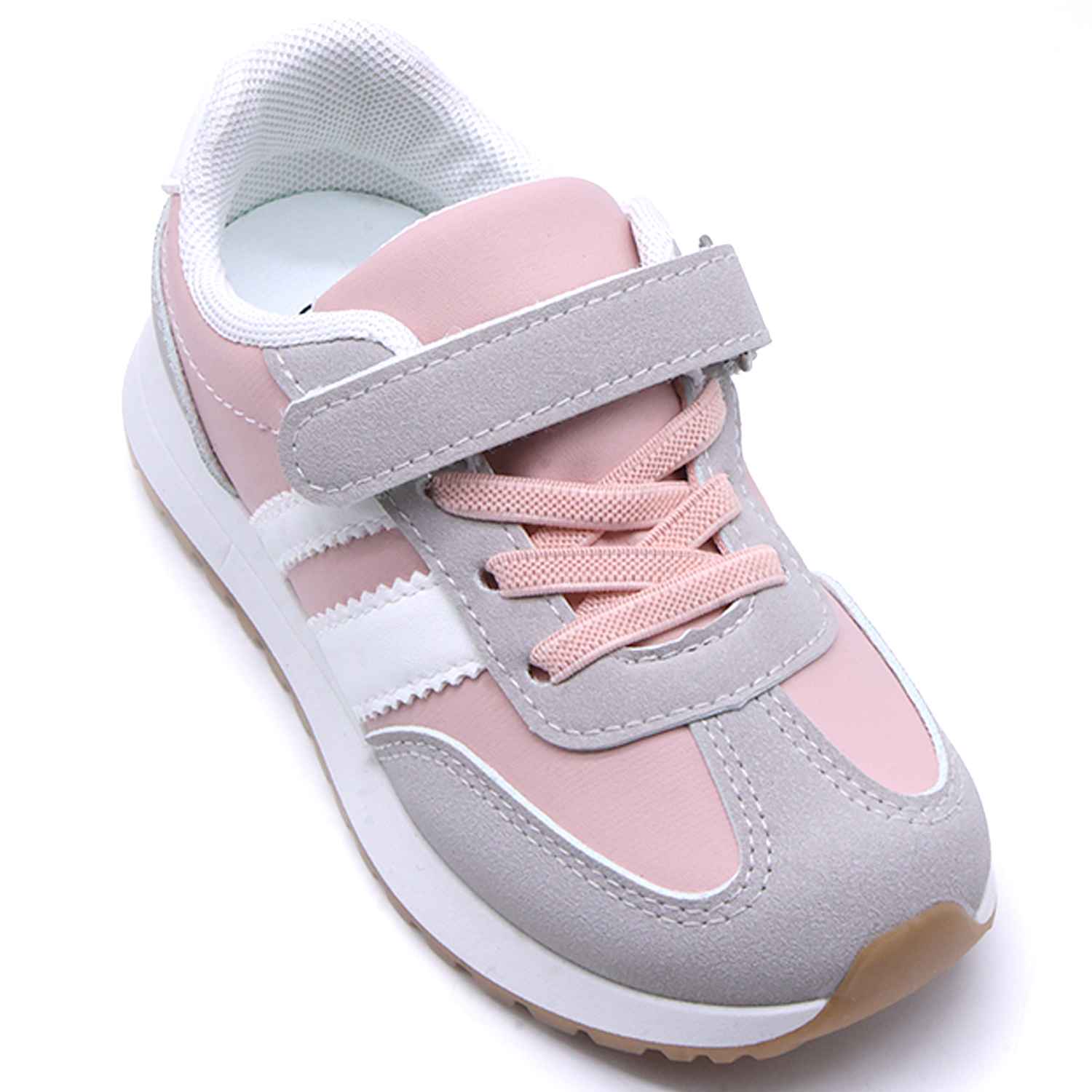 Girls Pink & Grey Trainers