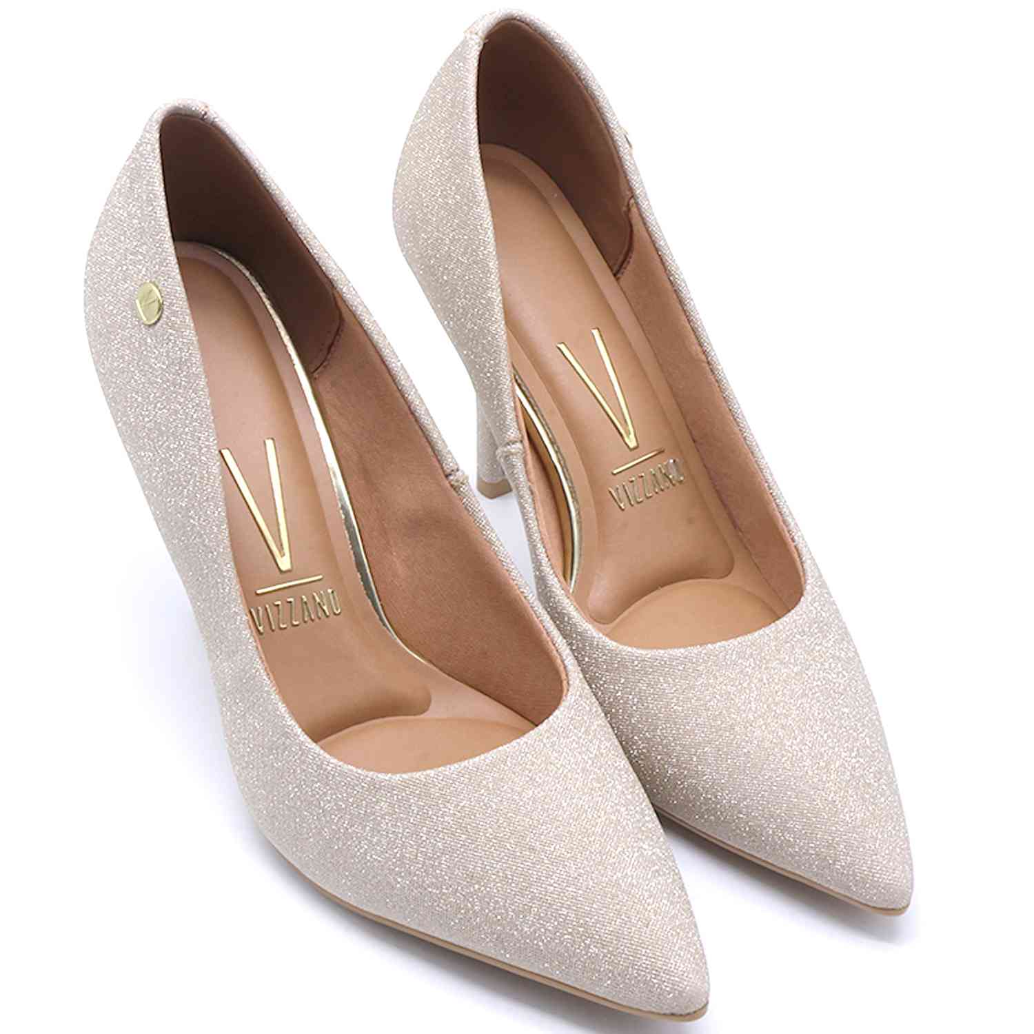 BR High Gold Glitter Stilletos