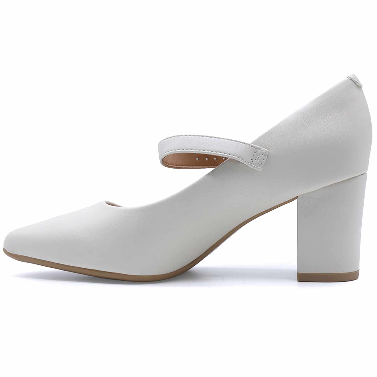 BR White Block Heel Maryjanes