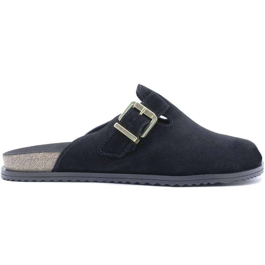 BR Black Suede Cork Clogs