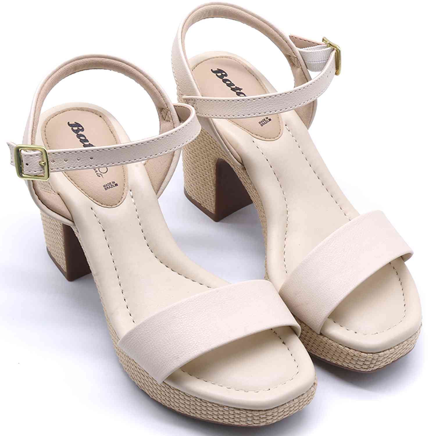 BR Comfy Platform Off-White Sandals