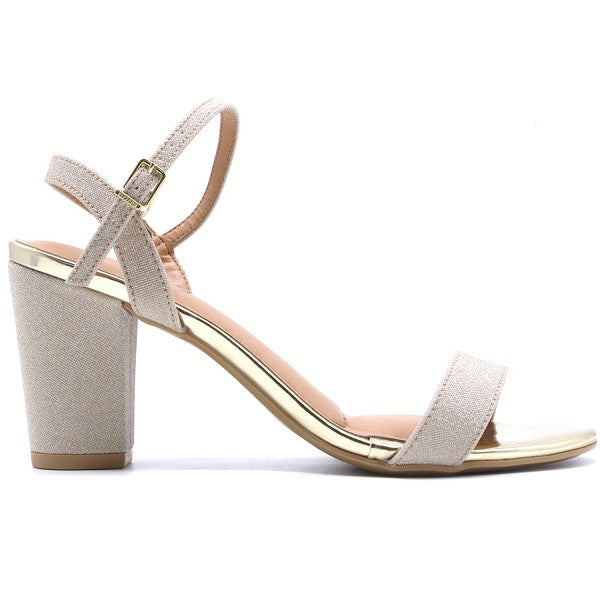 BR Gold Glitter Sandal