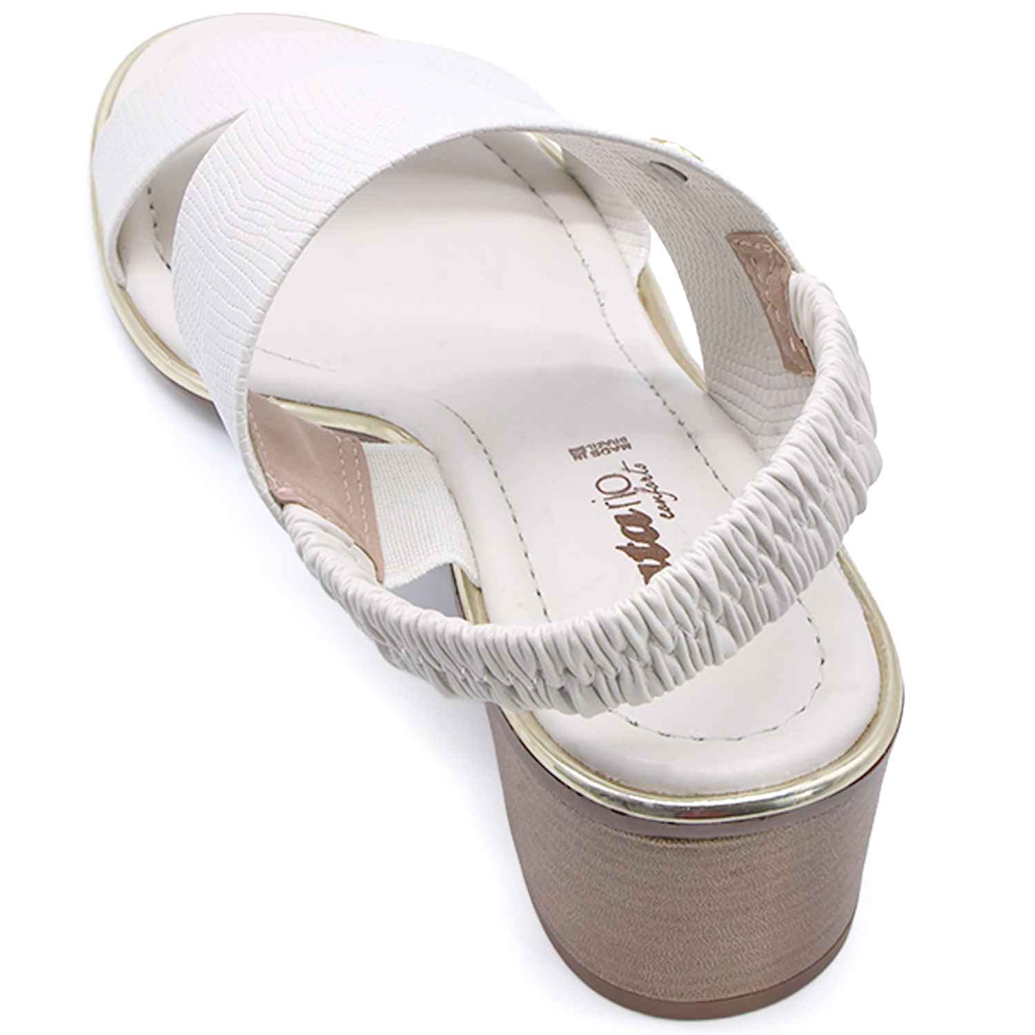 BR Gold Trimmed White Snake Sandal (Copy)