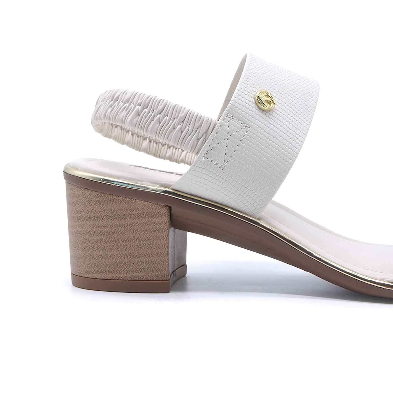 BR Gold Trimmed White Snake Sandal (Copy)