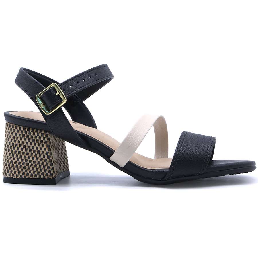 BR Black & Cream Sandal