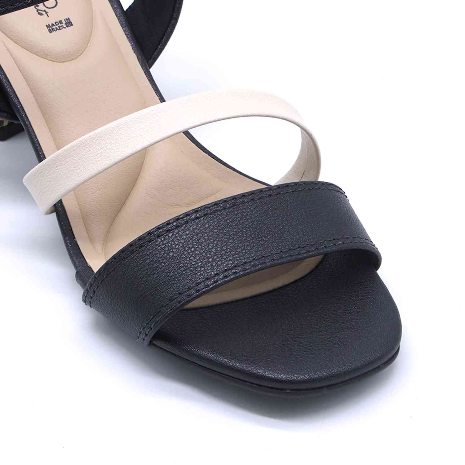 BR Black & Cream Sandal