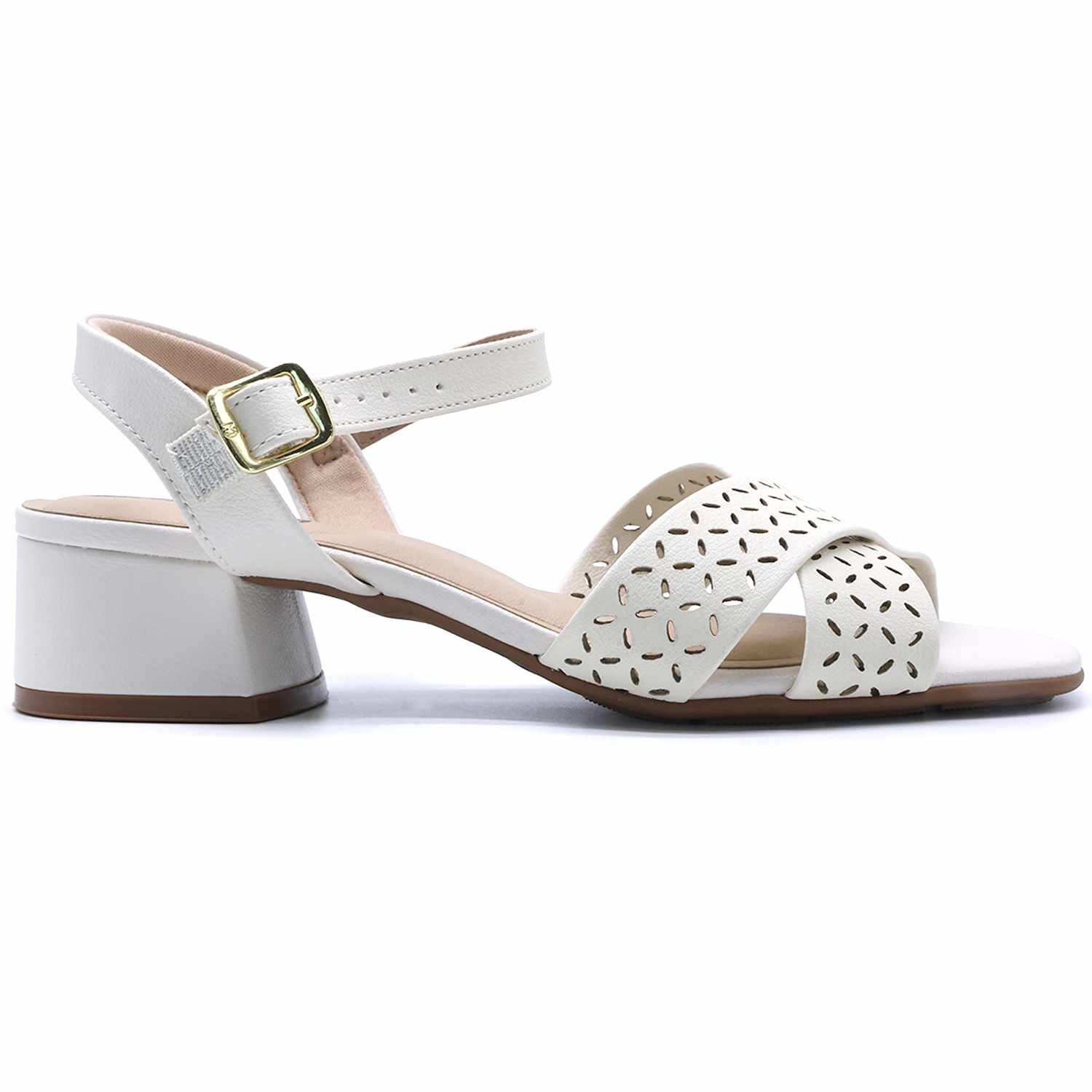 BR White Lasered Sandal