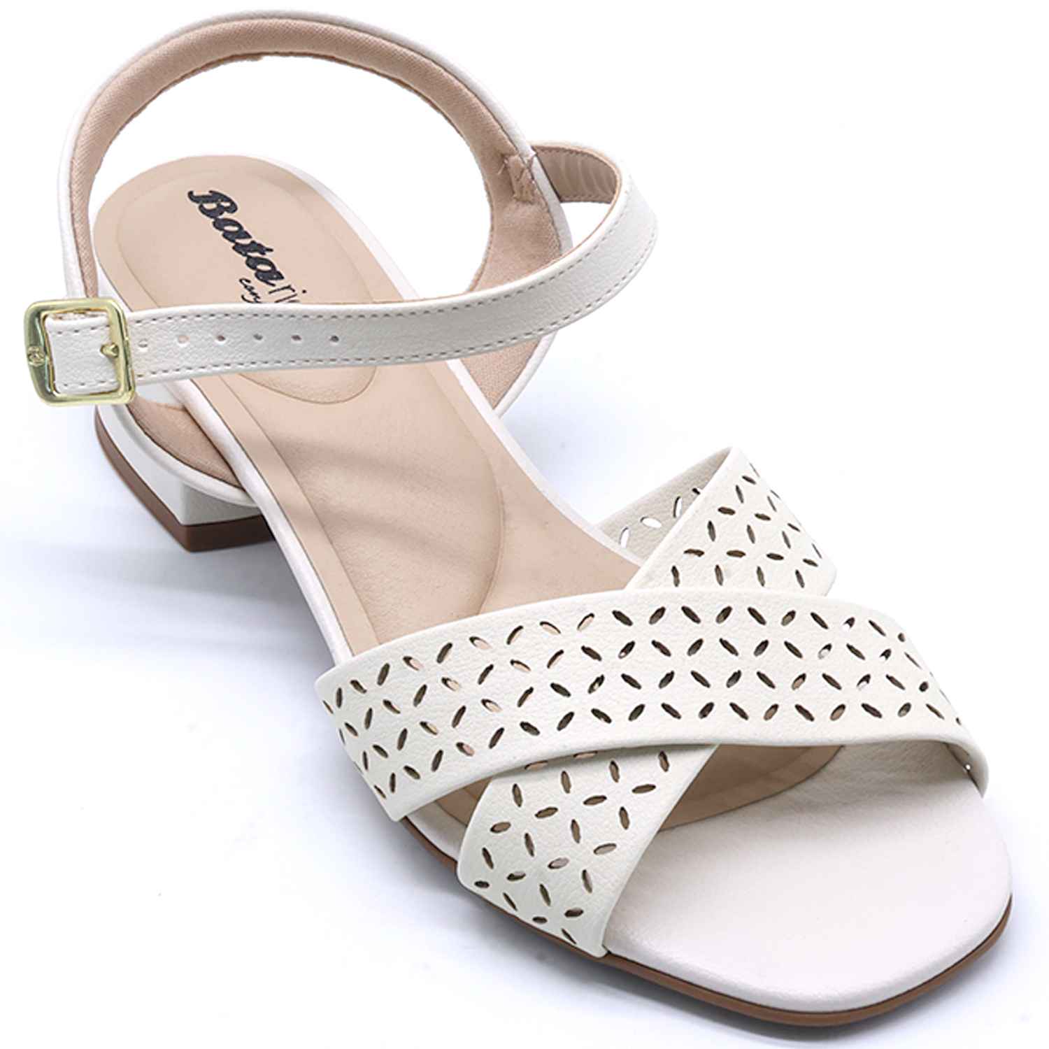 BR White Lasered Sandal