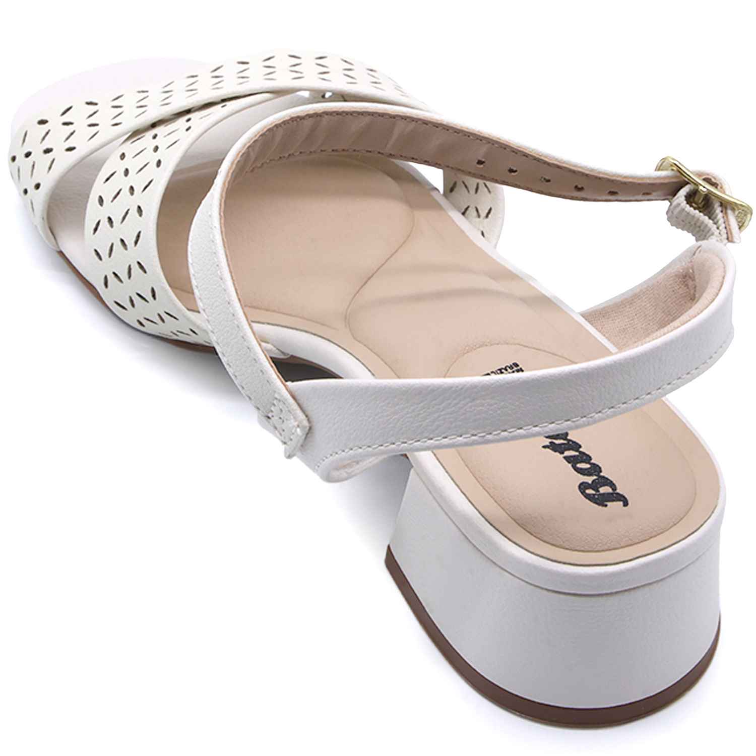 BR White Lasered Sandal