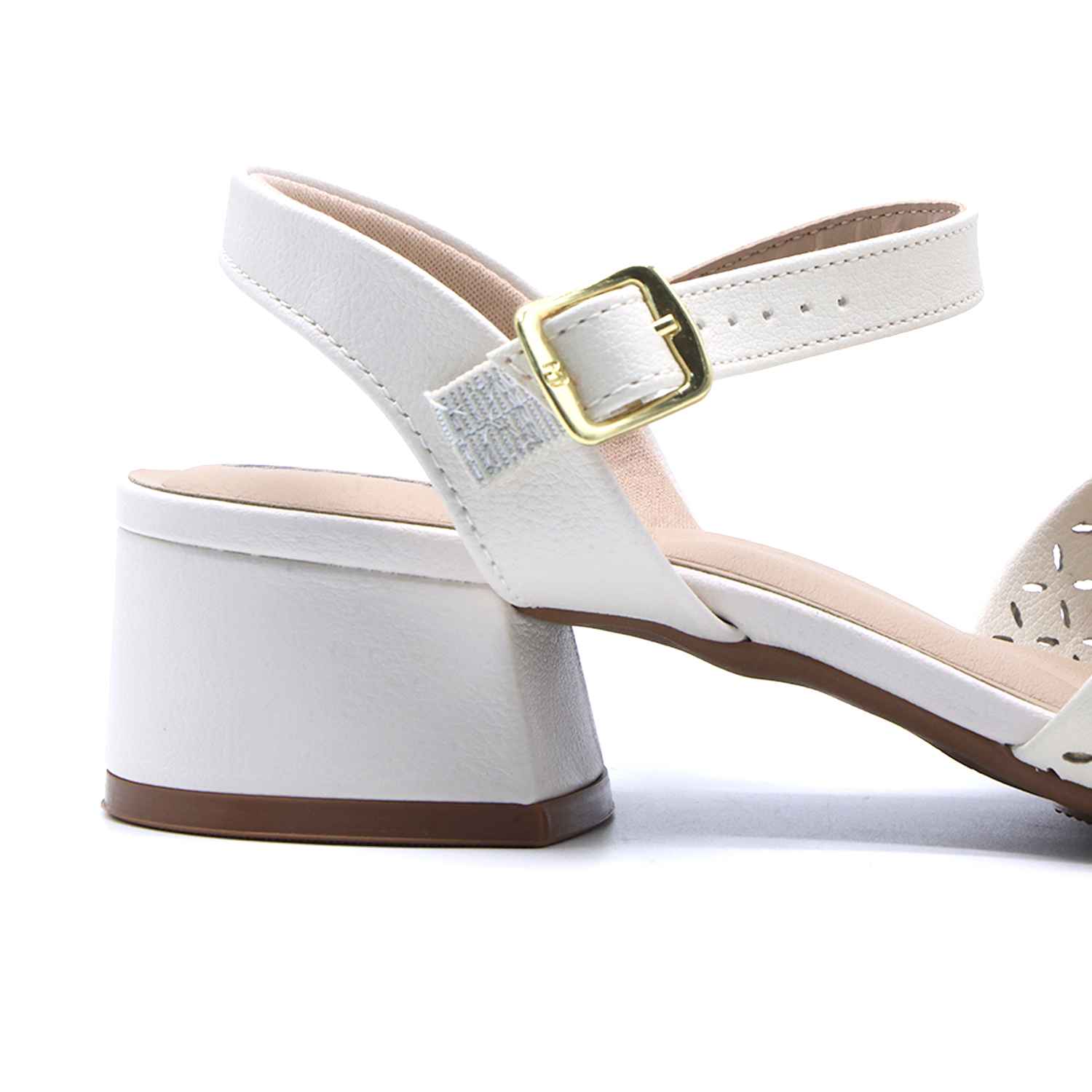BR White Lasered Sandal