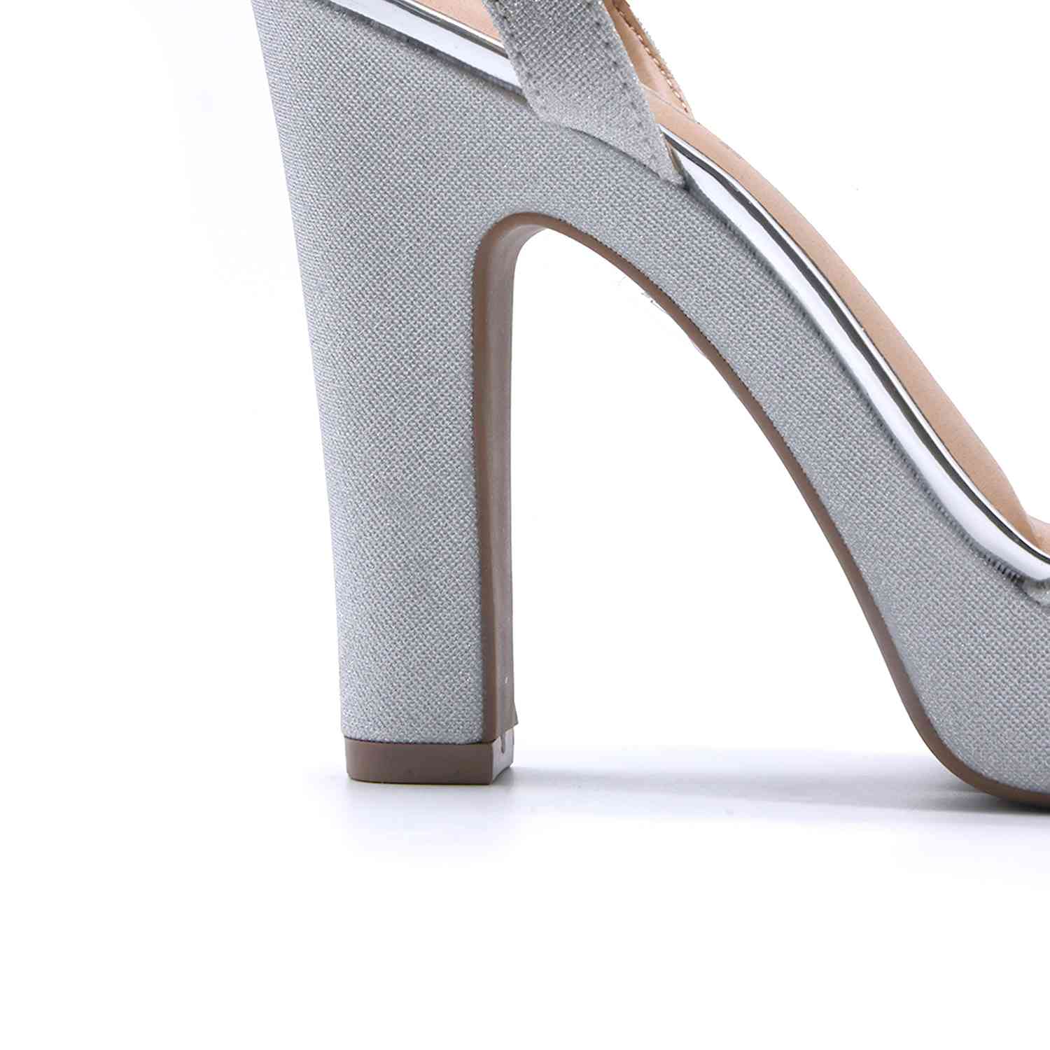 BR Silver Glitter Platform Sandals