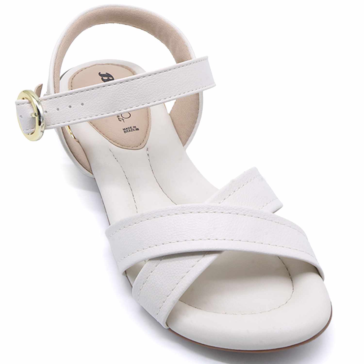 BR CROSSOVER WHITE SANDALS