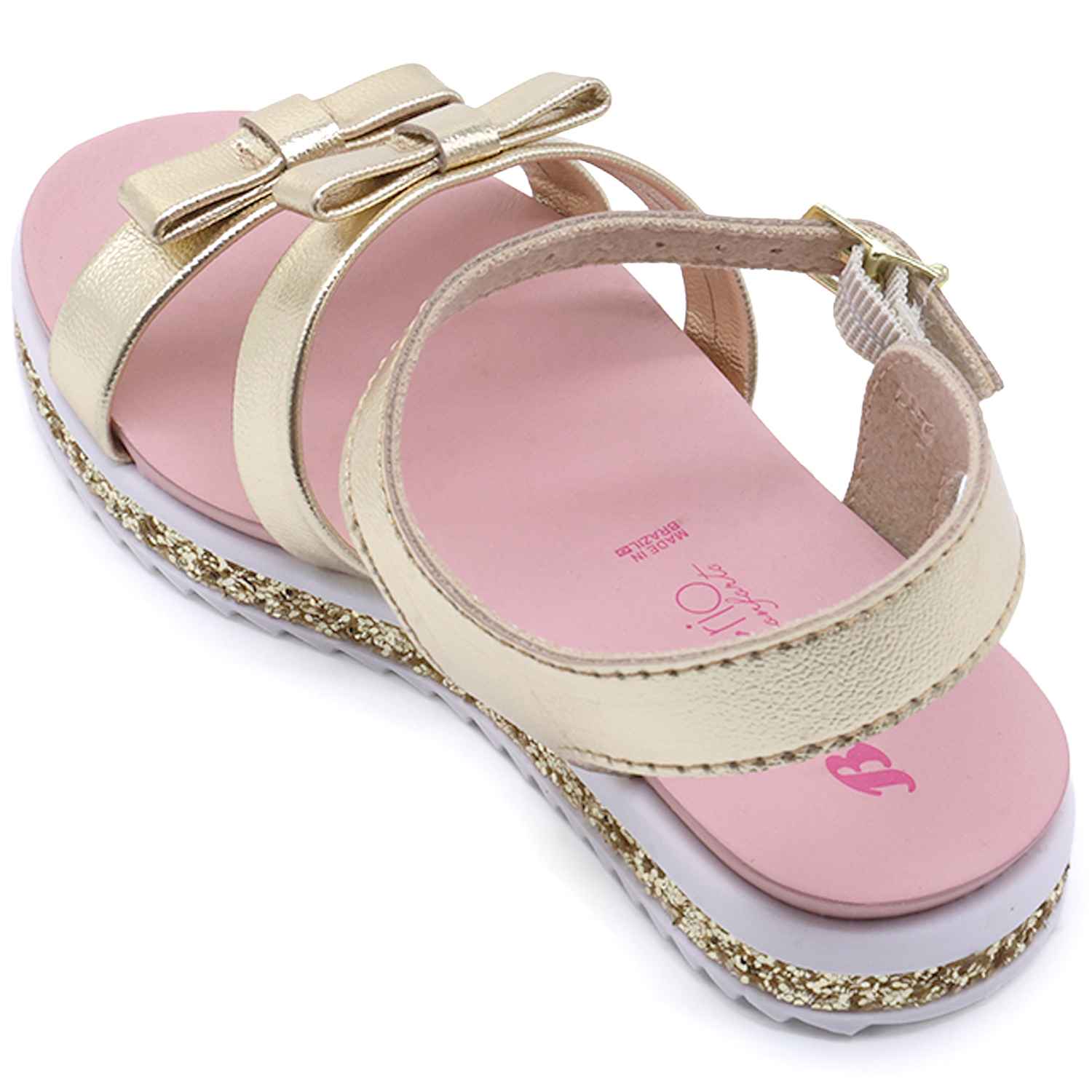BR Gold Glitter Sandals