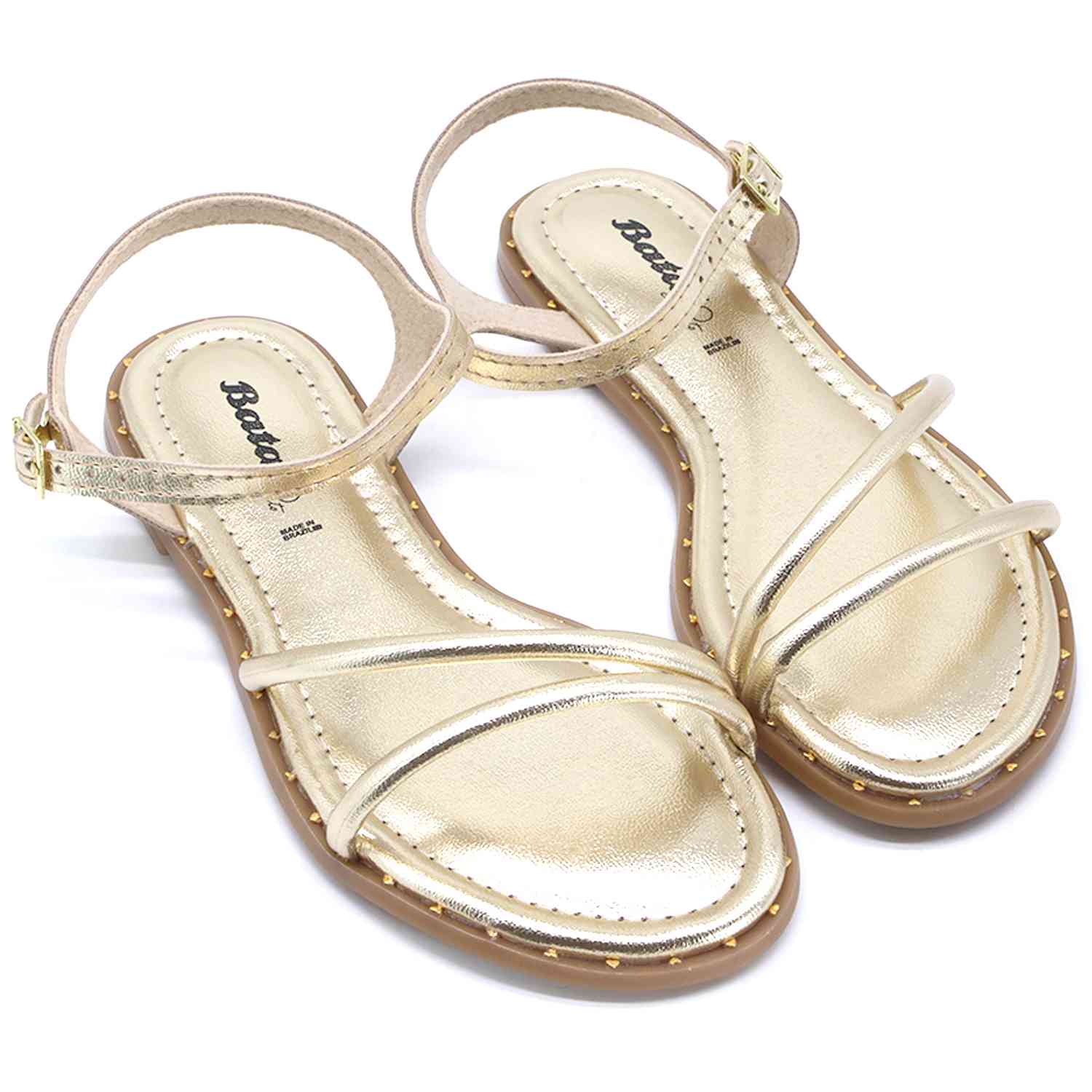 BR Gold Strappy Sandal