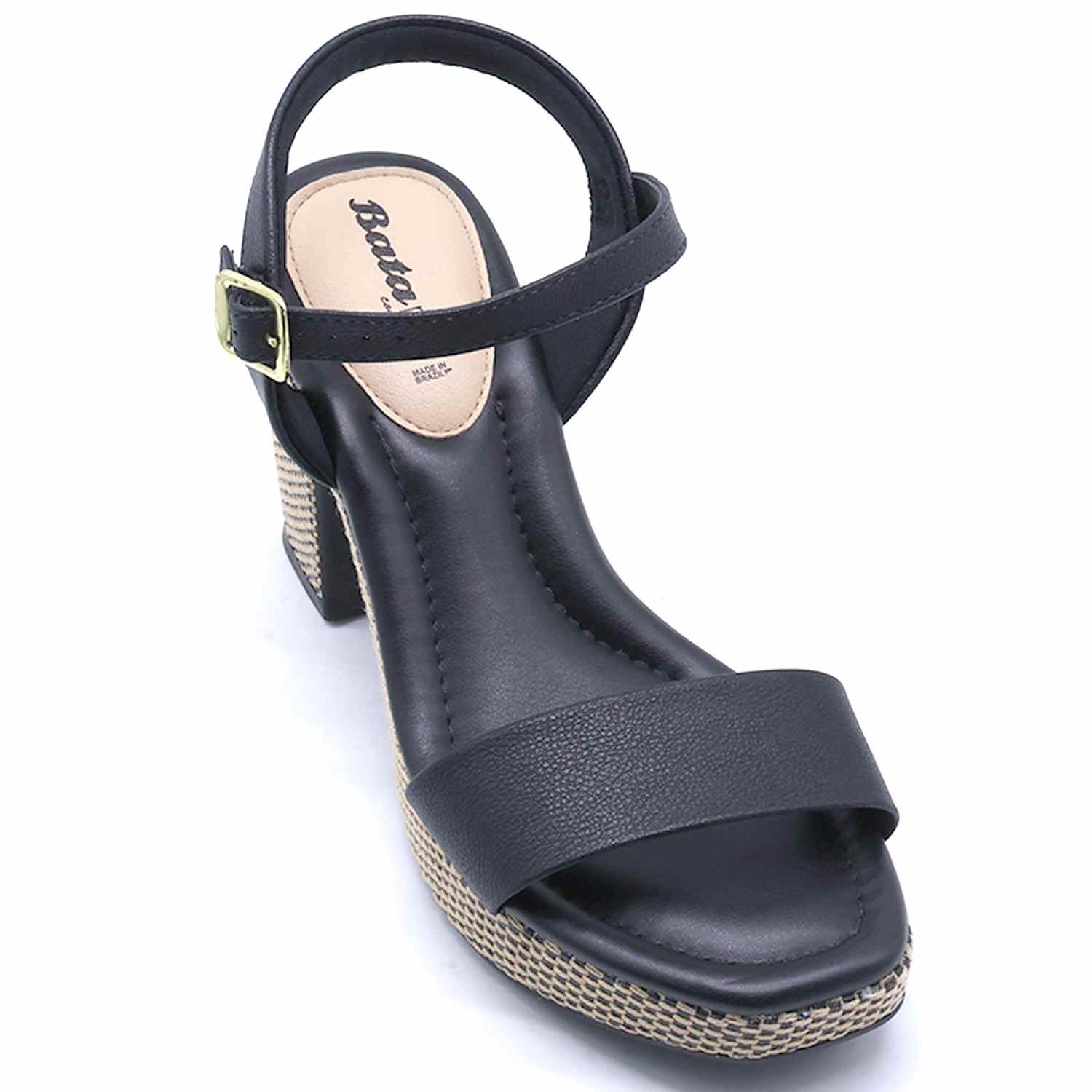BR Comfy Platform Black Sandals