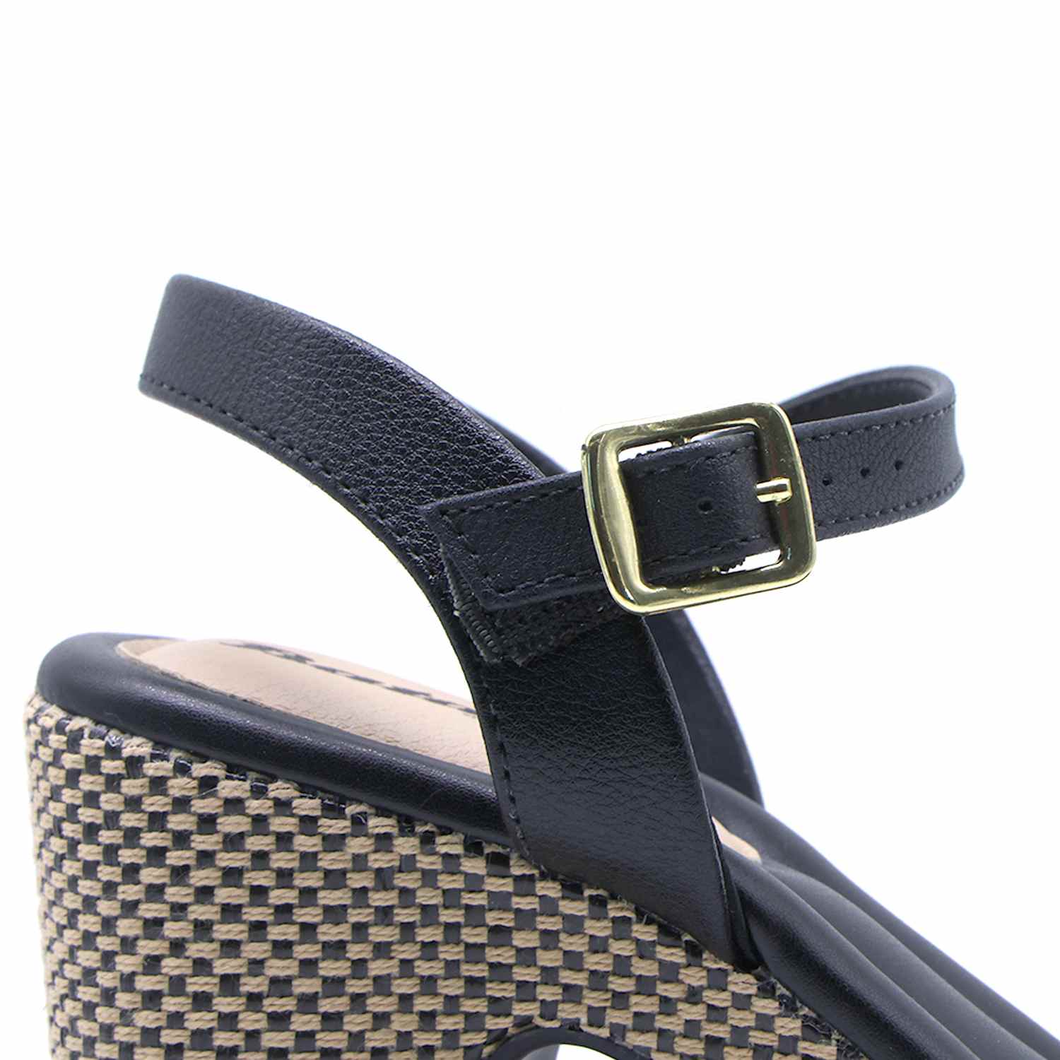 BR Comfy Platform Black Sandals