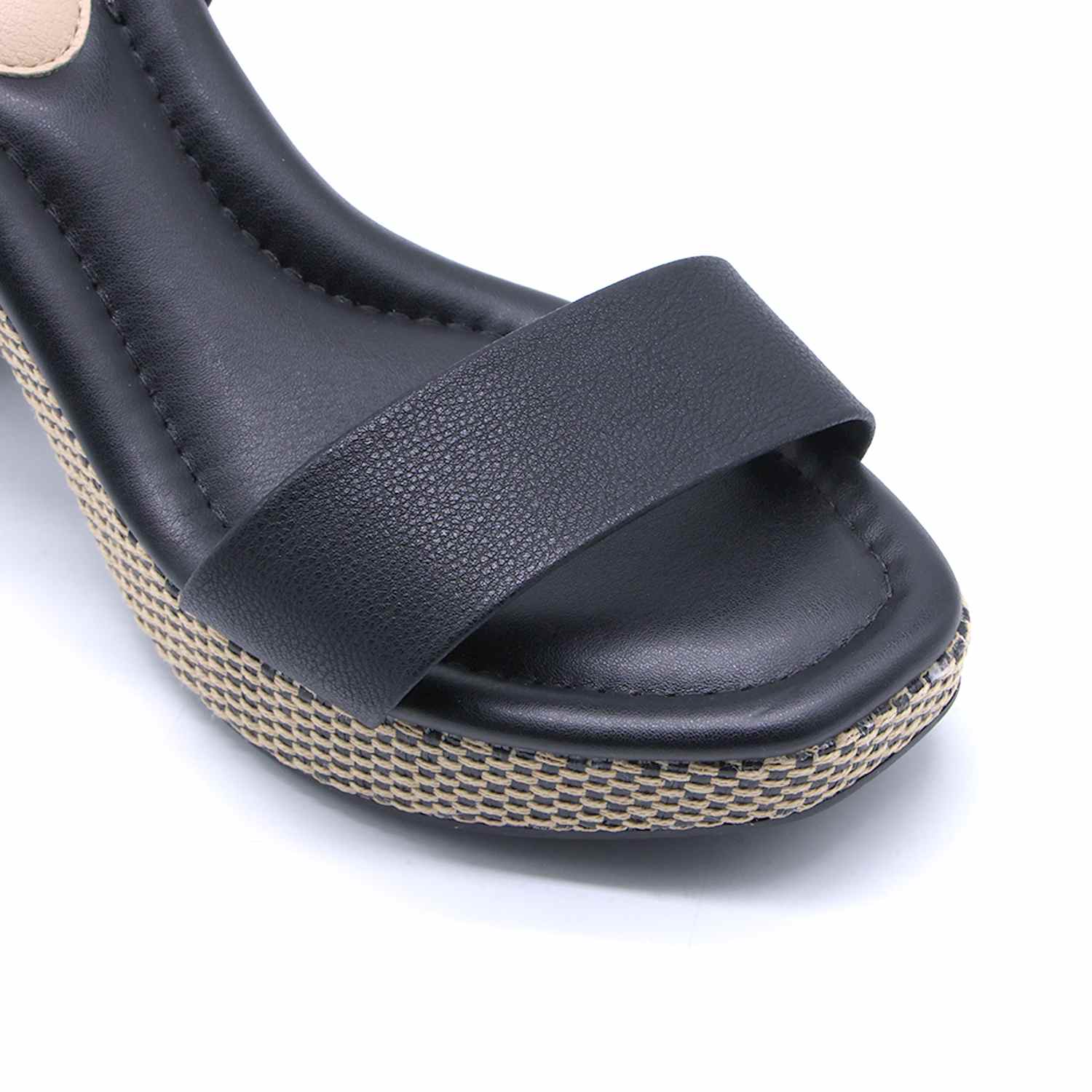 BR Comfy Platform Black Sandals
