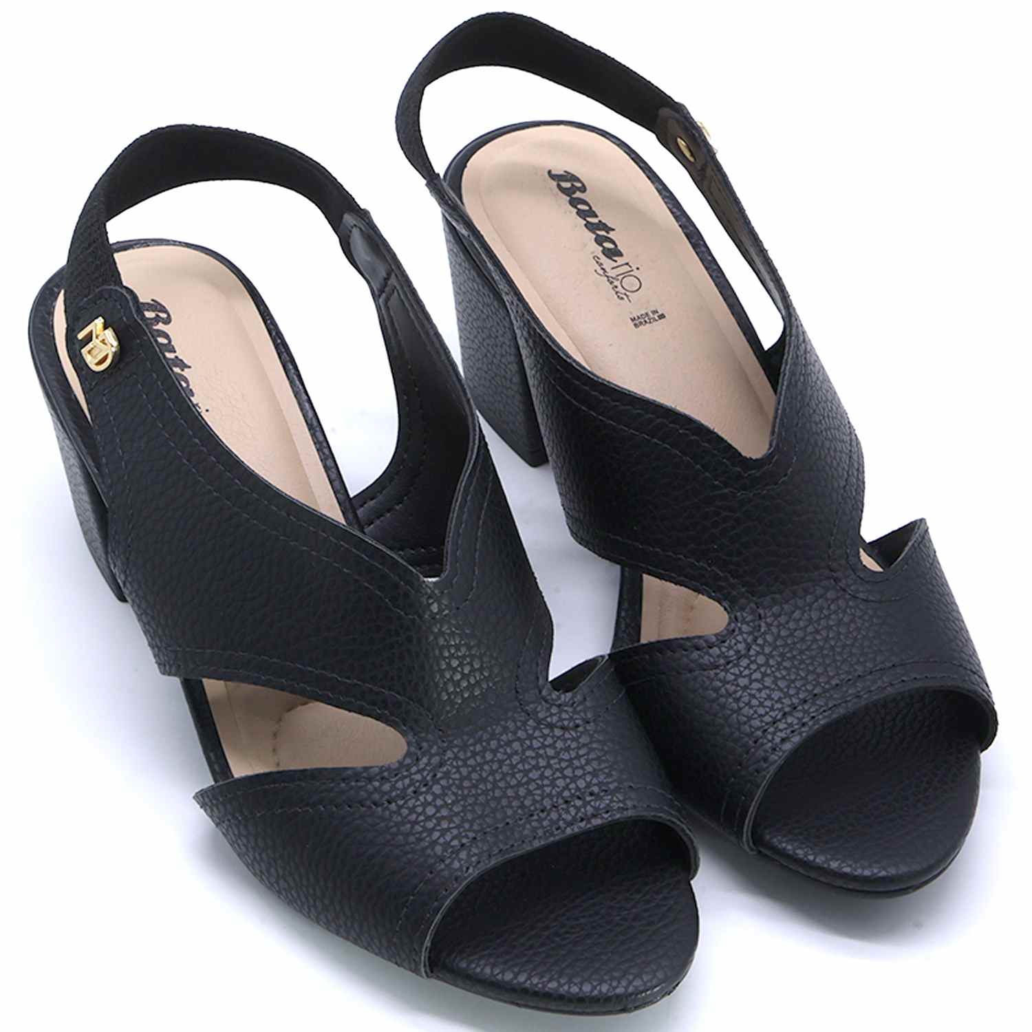 BR Black V-Cut Sandal