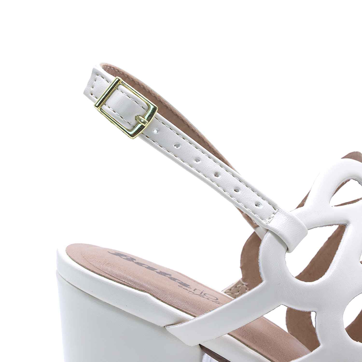 BR White Cage Sandal