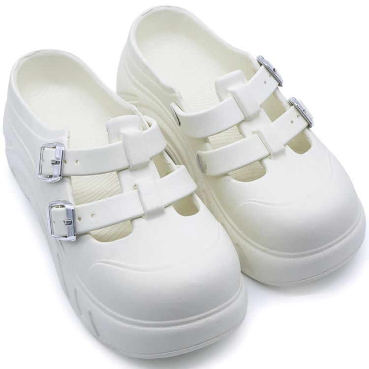 Chunky White Foam Slides