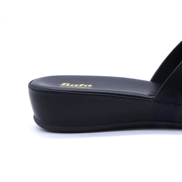 Comfit All Black Buckle Slipper