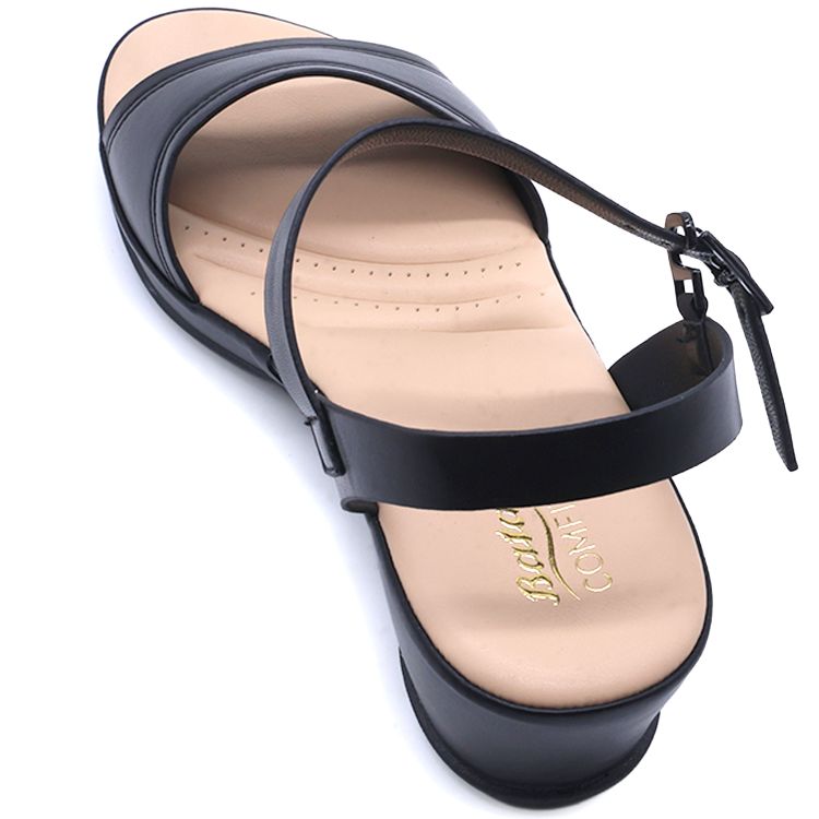 Comfit Black Wedge Sandal